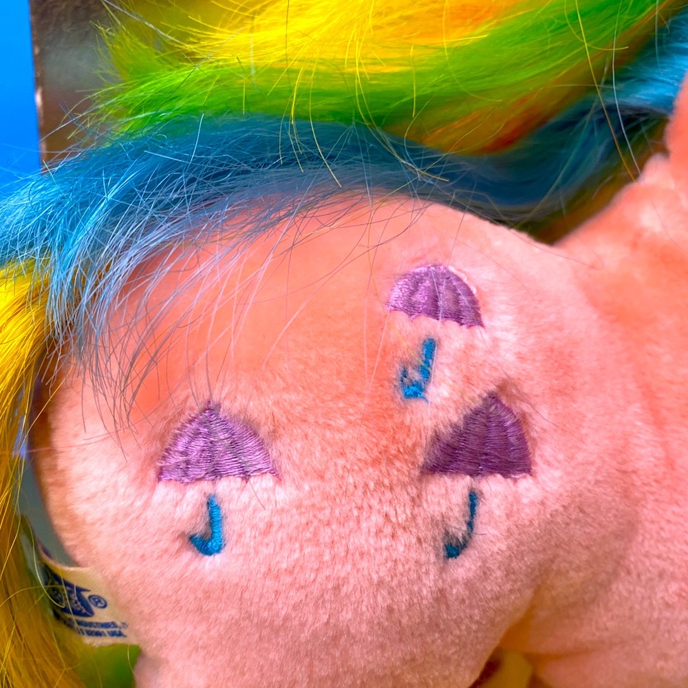 MY LITTLE PONY G1 VTG 1984 ORIGINAL HASBRO SOFTIES PARASOL RAINBOW PONY PLUSH - Picture 10 of 16
